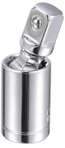 TA-VIGOR 1/5.1 cm Antrieb Universalgelenk Drehgelenk, Cr-V Stahl Tiefer Stecknuss-Adapter mit 360° Drehanschluss, Federbelastete Rastkugel für Ratschen und Handwerkzeuge