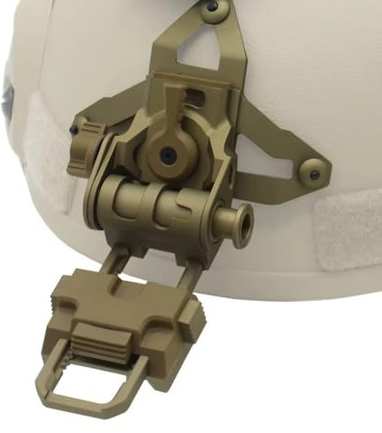 WLXW Airsoft L4G69 Nachtsichtgerät-Halterung – PVS15/18/GPNVG18 Metallhalterung | Schnellverschluss Taktische Helme Und Nachtsichtgeräte Die Jagd(Gold)