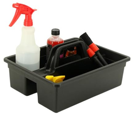 Organizador De Productos De Limpieza, Cesta Organizadora con Asa para Suministros de Limpieza, Para Coche, Jardín, Lavandería, Baño, Lavado de Vehículos y Más - Uso en Hogar, Garaje y Exteriores