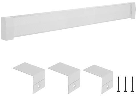 VEVOR Baseboard Heater Covers, Premium Series 1832 mm Standard Electric Heating Unit Front Cover for Home Improvement, Heavy-duty Steel, Easy Installation for Bedroom Replacing Old Cover, White
