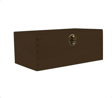 Holzbox dunkelbraun mit Deckel & Scharnier-Verschluss – Vintage Holzkiste zur Aufbewahrung & Dekoration – Holztruhe aus massivem Holz – Aufbewahrungsbox & Deko Kiste im rustikalen Stil für Zuhause
