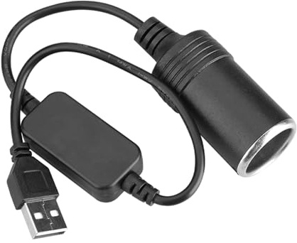 Tsophreniq 5V USB a Male to 12V Car Cigarettes Lighters Socket Female Converters Extension Cable Adapter Cord for Outdoor Camping Step Up Cable Converters