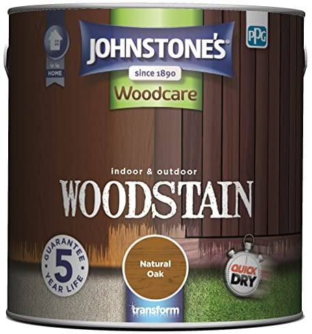 Johnstone's Woodcare Indoor and Outdoor Woodstain - Natural Oak 2.5L