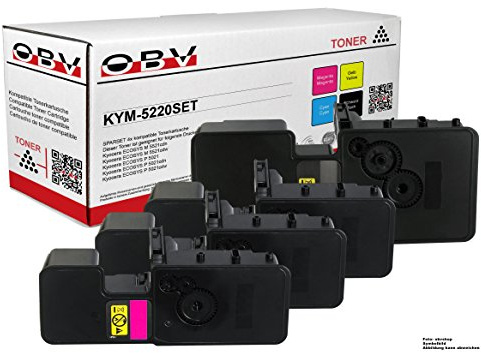OBV Kompatibel 4X Toner ersetzt Kyocera TK-5220 für M5521cdn M5521cdw P5021 P5021cdn P5021cdw - schwarz Cyan Magenta gelb