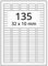 Laserdrucker Etiketten auf A4 Bogen, weiß - 32 x 10 mm - 13.500 Papier Aufkleber auf 100 Blatt, ablösbare Universal Klebe-Etiketten, matt