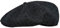 Sterkowski Peaky Style | Harris Tweed Schiebermütze für Herren | Schiebermütze Herren Cabrio Mütze Herren Schirmmützen für Herren Gatsby Cap 56 cm Schwarz/Anthrazites Fischgrätenmuster