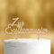 Cake Topper Zur Erstkommunion [zweizeilig] - Holz 4mm - Tortendeko Kommunion deko Mädchen deko Kommunion Junge Party deko Kommunion Junge Tortenaufleger Kommunion