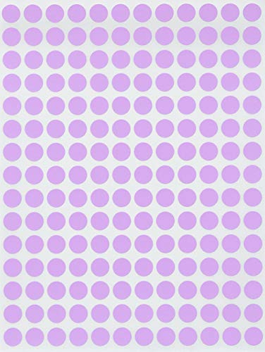 Royal Green Pastel Purple Color Code dot Labels 1/4 inch - Colored Sticker dots for Inventory and Labeling 8mm - 2520 Pack
