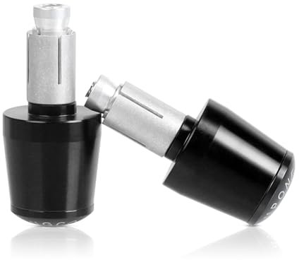 2pcs 7/8 22mm Motorrad Lenkerenden Getriebe Balanced Plug Slider Lenker Endkappe Griffe Aluminium für GSXR 600 750 1000-Schwarz