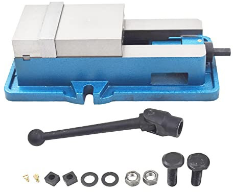 findmall 4 Inch Lock Down Vise Accuracy Milling Vise 4 Inch Jaw Width Drill Press Vise Milling Drilling Machine Bench Clamp Clamping Vice(4)