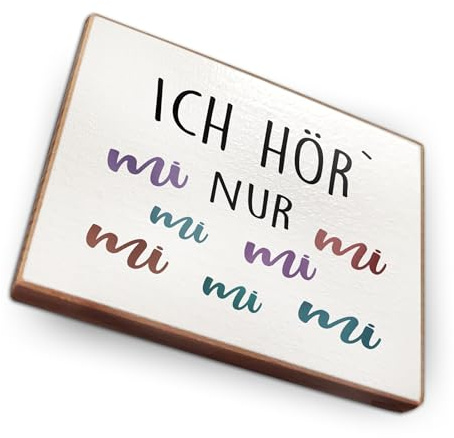 - Kühlschrankmagnet mit Spruch | Handmade aus Buchenholz als tolle Geschenkidee | (Ich hör nur mimimi)