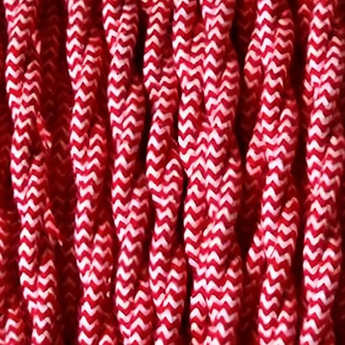 5m Filo Elettrico Corde, 3 Cuori Cavo di Illuminazione Corda Vintage Filo di rame rivestito Retro Intrecciato Industriale Corda per DIY Lampada a Sospensione