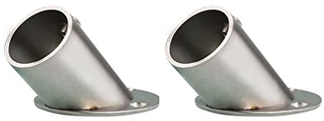 Angoily 2St Schräg flansch Endhalterung für Gardinenstangen Kleiderstangenhalter stainless steel inoxlm vorhang steckdose Flanschhalter Stützhalter Metall Pole Baby