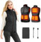 Kintiwe Gilet Chauffant Femme, Veste Chauffante avec Batterie, Électrique Gilet Chauffé avec 5 Zones de Chauffage,3 Niveaux de Température pour Ski en Plein air Randonnée Camping
