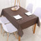 Leinen Tischdecke Küchentisch Multi Color Solid Dekorativ Wasserdicht Öldicht Dicke Rechteckige Tischdecke Teetischdecke,Schokolade,130x180cm