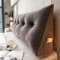 DMJLI-T Kopfende Großes Rückenkissen Lesekissen für Bett und Sofa, Keilkissen mit Waschbarem Bezug Bett Rückenlehne Großes Dreieckiges für Sofa Bettkopfteil,180×50×20cm-Marrone