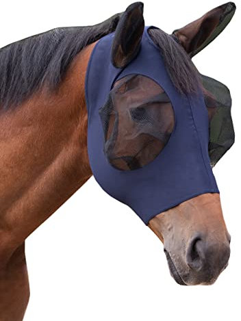 QHP Fliegenschutzmaske Super Bug, Größe:Cob, Farbe QHP:Navy