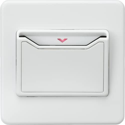 Knightsbridge Screwless Hotel 32A 1G Key Card Switch Matt White