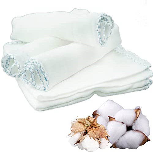 10 Pcs Muslin Face Cloths, 30x30cm Cotton Face Pack Facial Towels Reusable Skin Friendly Cleansing Cloths Remover for Makeup Removal Facial Cleaning