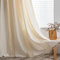 SAYT RLAE Boho Gardinen Blickdicht Vorhang Beige Baumwolle Leinen Vintage Landhausstil Bauernhaus Vorhänge Stangentasche Fenstervorhänge für Wohnzimmer Zimmer Dekoration, 1 Stück, B150xH200cm