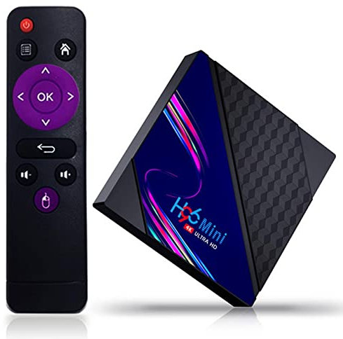 Android TV Box 10.0, RK3228A 64-Bit Quad Core 2GB RAM 16GB ROM USB 3.0 BT 4.1 Ultra HD 4K HDR AV1 2.4G 5.8G Dual Band Wifi 100M Ethernet Set Top TV Box,2GB+16GB