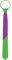 Folat 24874 Krawatte Colorblock Lila/Grün für Karneval-Kleidung Zubehör Damen und Herren Party Fasching Kostüm, M
