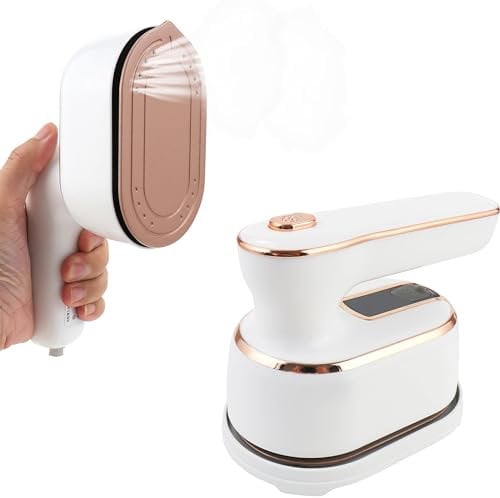 Mini Steam Iron, 1090W Foldable Handheld Travel Steam Iron, Ceramic Nonstick Soleplate, 15s Fast Heat Up, Portable Steamer Iron for Home and Travel