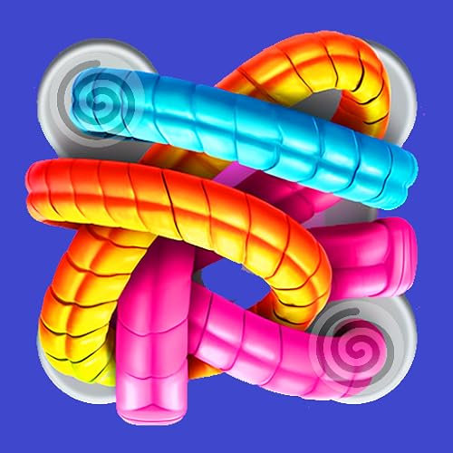 Twisted Tangler Rope Sorting Puzzle-Spiel – Seilsortierung in Twisted Tangled – Lösen Sie die Twisted Tangle Ropes – Seilsortierung Tangled Snakes Game – Twisted Tangle Rope Solving Puzzle-Spiel