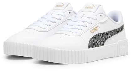 PUMA Carina 2.0 Animal Update Sneakers Teenager, PUMA White-Mineral Gray-PUMA Gold, 38 EU