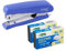 D.RECT 5221 Stapler with 2000 Staples - Office Stapler for 20 Sheets, Ergonomic Metal Case - Paper Stapler, Table Staple Perfect for Office or Home, Ideal for Organizing Documents, Blue, 111212