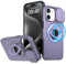 LXHGrowH Cover per iPhone 11, Compatibile con MagSafe, Custodia Antiurto Protettivo di Militare Grade, Case Anti-shock Protettiva Armor con Scorrevole Protezione Fotocamera, Viola