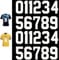 22pcs Letras para Planchar 20 cm Grandes Números Blancos para Planchar del 0 al 9 Números de Transferencia de Calor Pegatinas de Números Impermeables para Planchar para Ropa Camiseta Deportiva de Tela