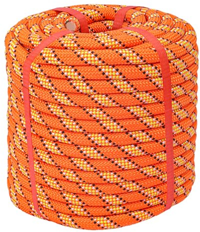 IHDYPPEW 1,27 cm langes Baumfällseil, professionelles statisches Seil, orange, vielseitiges Baumholz-Seil zum Ziehen von Bäumen, Stiern, stabile Seile für Erwachsene und mehr