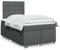 Keyroto Boxspringbett 120x200 cm mit Matratze, Stoff, Polsterbett mit LED Beleuchtung, Bett komplett - Dunkelgrau 120x200 cm