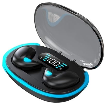 CHENRI Bone Conduction Sleep Bluetooth Headset, Sleep Headphones for Side Sleepers, Wireless Headset with Noise Canceling Mic, Bluetooth Headphones 5.3 In Ear for Sleeping, Sport (Black)