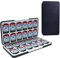 YSKMLOLP Switch Game Box for NS/Lite/OLED Game Cards, Durable Switch Game Card Cartridge with 24 Game Card Slots and 48 SD Card Slots to Fit （Black）