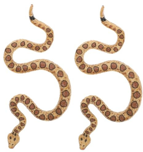 BESTonZON 2pcs Realistic Snake Models Toy Snakes Simulation Animal Models Prank Props for Parties Decor