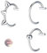 AzureRay Faux piercings : anneau de nez, anneau de lèvre unisexe, faux anneau de nez, piercing de lèvre, piercing de septum, piercing de tragus en fer à cheval - Options unisexes tendance