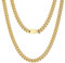 VEXXS Goldkette Herren 5/7mm,Kubanische Gliederkette Aus 18K Gold/Weißgold Vergoldet Edelstahl Panzerkette für Herren Männer,Herren Schmuck Geschenk,46-66cm