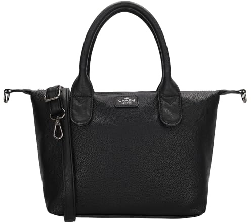 Charm London Buckingham Handtasche Damen - Work Bag für Büro und Arbeit | Umhängetasche Mittelgroß mit abnehmbarem Schulterriemen, Crossbody Tasche Frauen