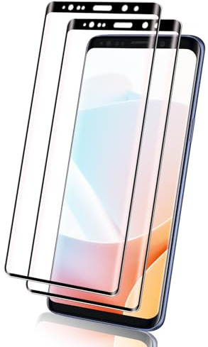 Carantee Verre Trempé pour Samsung Galaxy Note 9 protection écran, 2 pièces Haute Sensibilité Dureté 9H Anti Rayures vitre protection, Ultra HD 3D Sans Bulle Film Protection D'écran pour Galaxy Note 9