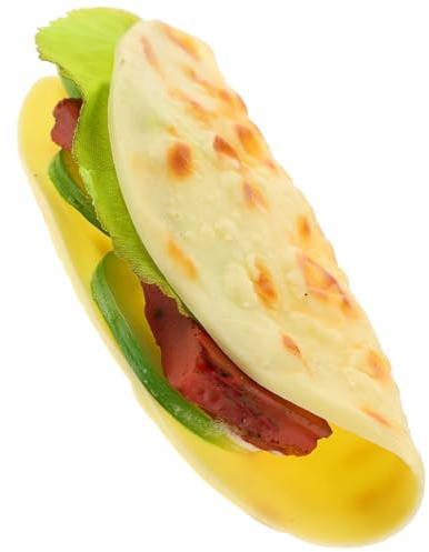 Abaodam Realistisches Gemüse Pfannkuchen Spielzeug für Kinder Detailgetreue Taco Attrappe aus Kunststoff Dekoration und Rollenspiel Zubehör für Kinderküche und Fotografie