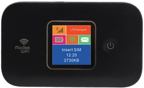 KUIDAMOS 4G LTE Portable Wireless Router for Up to 10 Users Fast 300Mbps Internet Access Black Travel Gear