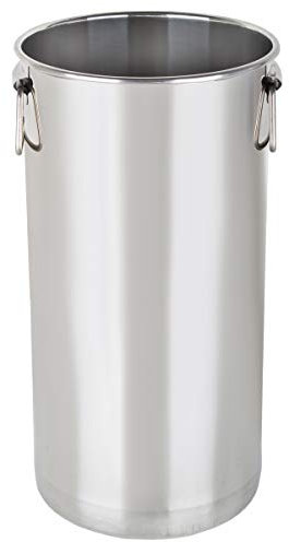 Beeketal 'BEE-12' Edelstahl Eimer mit 12 Liter Gesamtvolumen, poliert aus rostfreiem Edelstahl mit Tragegriffen, Abmessungen: Höhe 400 mm, Durchmesser: 215 mm