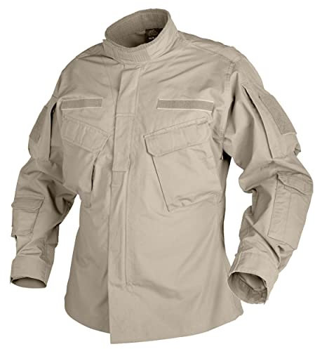 Helikon-Tex Camiseta de CPU – Algodón Ripstop – Caqui, caqui, XL
