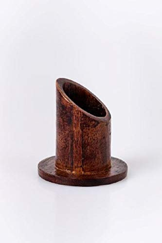 Kerzenleuchter 40 mm Mega-Leuchter aus Holz Mangoholz Dunkel, Kerzenhalter aus Holz, für Taufkerzen, Kommunionkerzen
