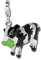 SilberDream Armband Anhänger Charm Kuh schwarz 925er Silber Emaille D2FC640 EIN schönes Geschenk zu Weihnachten, Geburtstag, Valentinstag für die Frau