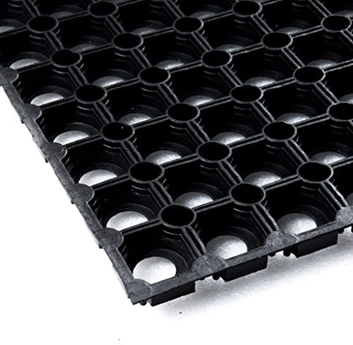 Vivol Caillebotis en Caoutchouc 100x200cm - Tapis pour l'Intérieur et l'Extérieur - Paillasson Extérieur Entrée - Usages Multiples