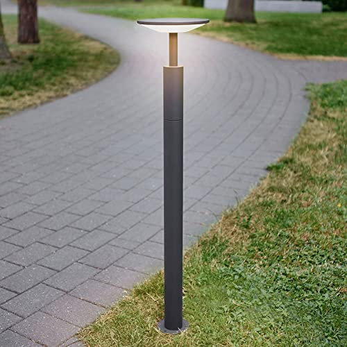 Lucande LED Wegeleuchte/Pollerleuchte, Wegelampe strahlwassergeschützt IP65, Aussenleuchte 100 cm 12W LED, warmweiß (3.000K)