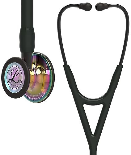 3M Littmann Cardiology IV Stethoskop (Neu - 6240) (high poloish rainbow/schwarz/smoke Schlauchanschluss/smoke Ohrbügel)